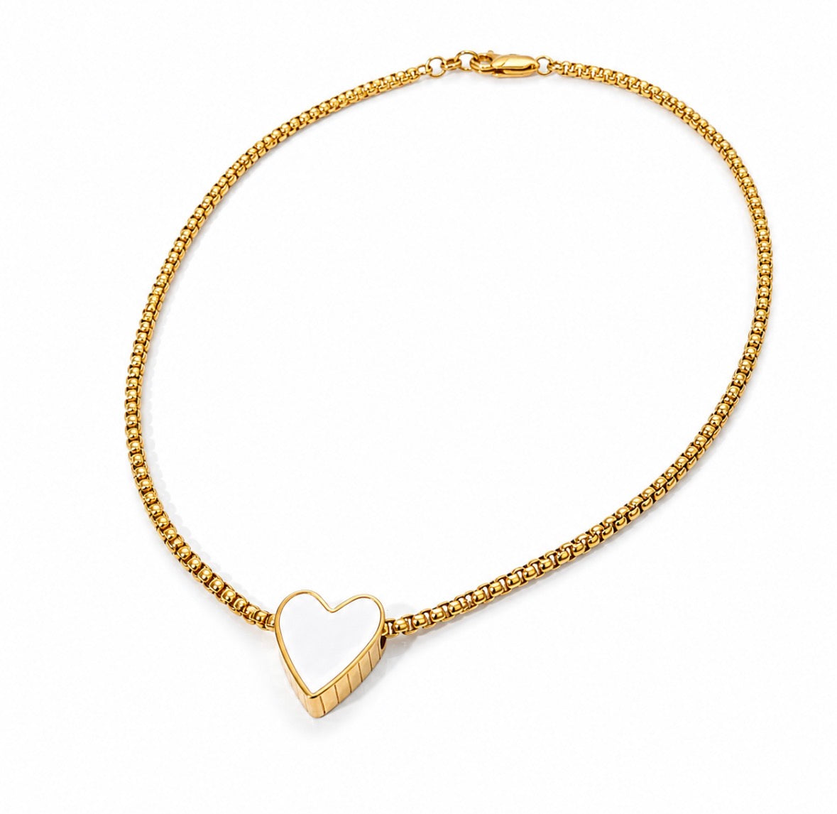 Identity White Heart charm necklace